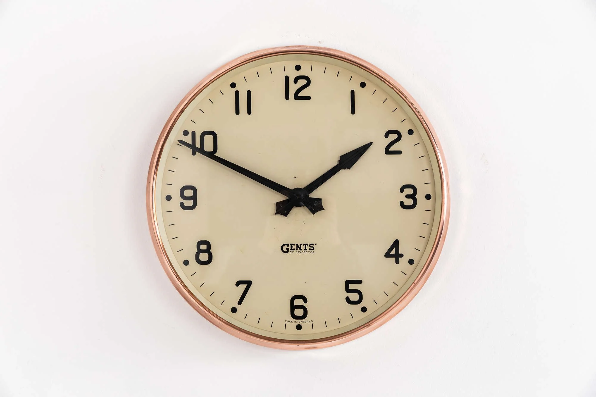 Copper Gents of Leicester Factory Wall Clock — Antiques Workshop